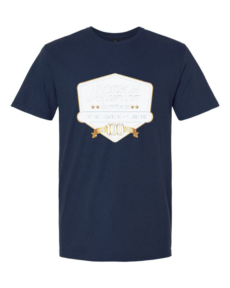 Jackson Comfort Softstyle Tee in Navy (sample mockup)