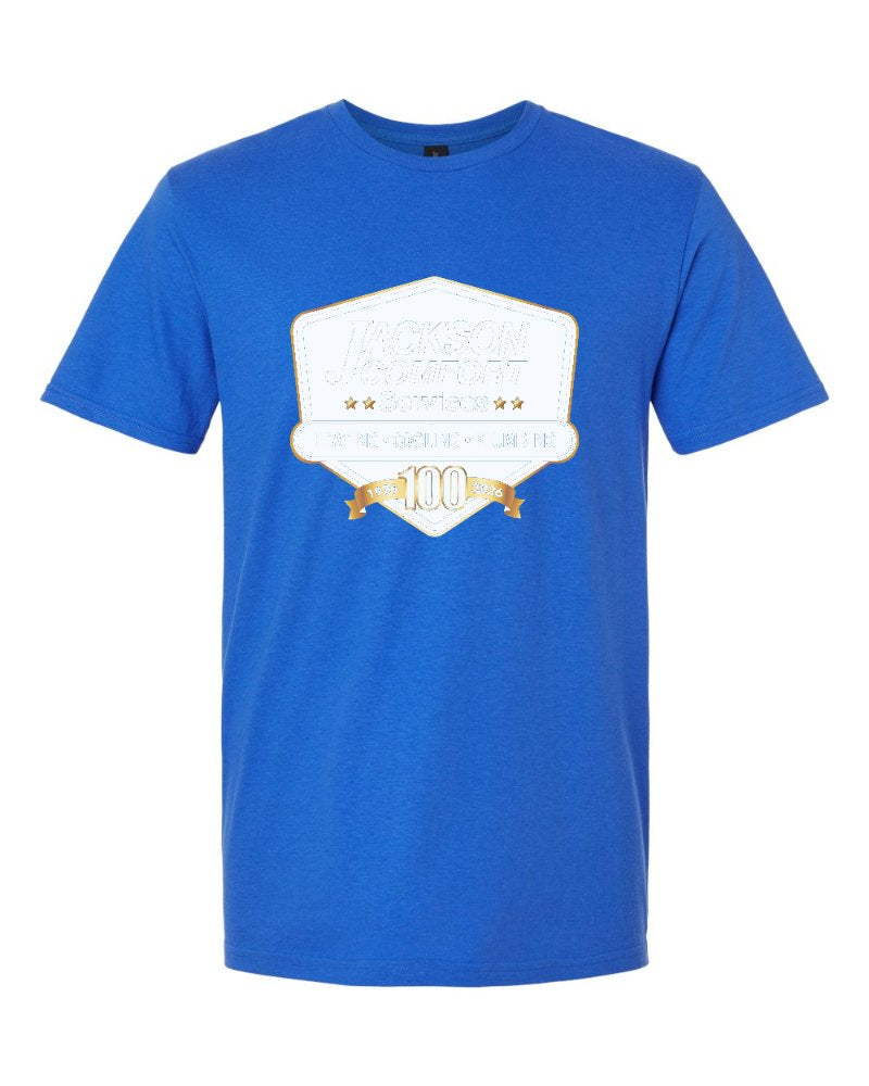 Jackson Comfort Softstyle Tee in Royal (sample mockup)