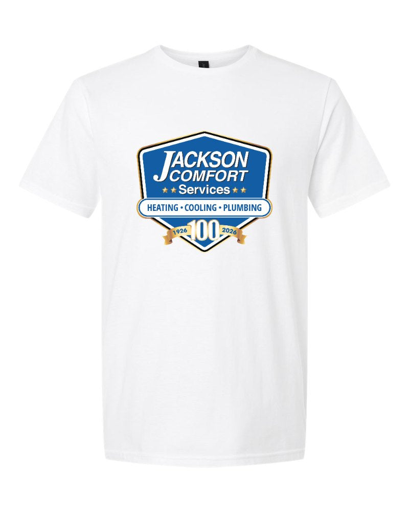 Jackson Comfort Softstyle Tee in White (sample mockup)