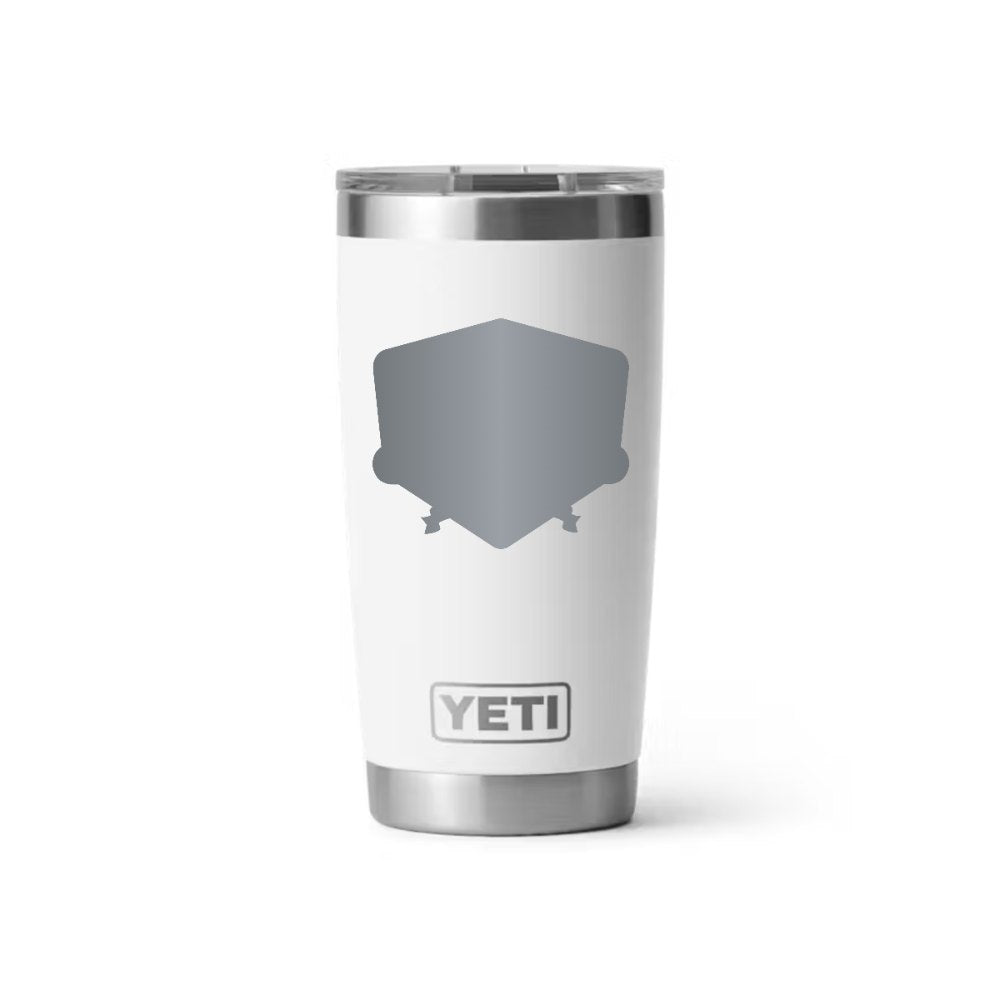 Jackson Comfort YETI 20 oz Rambler in White (sample mockup)