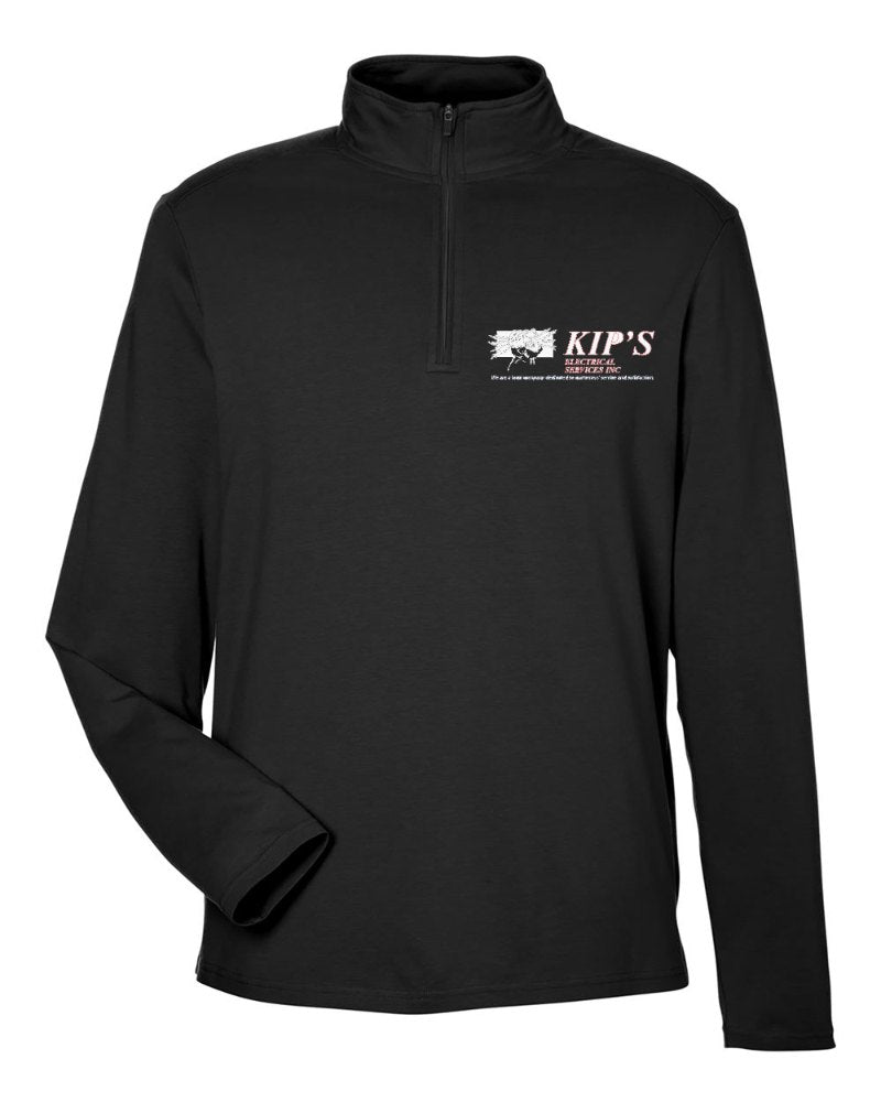 Kip's Electrical Stretch Quarter-Zip in Black (sample mockup)