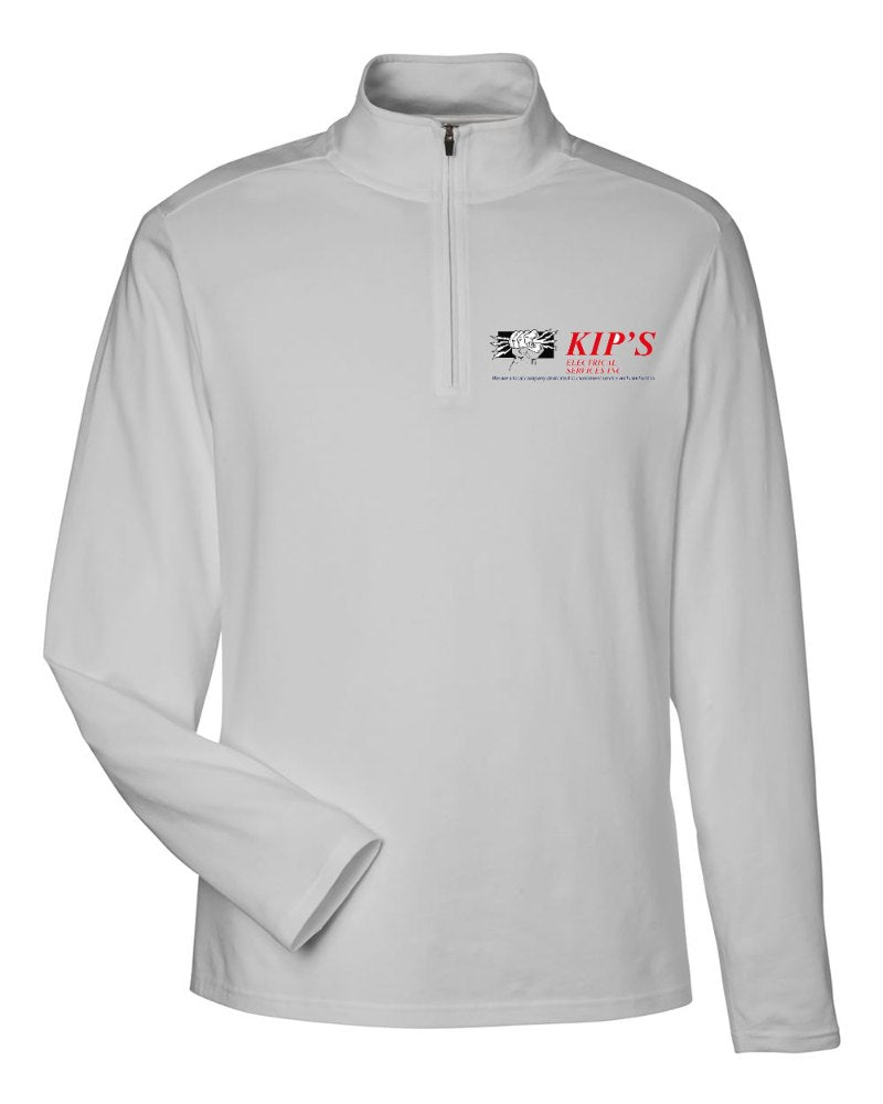 Kip's Electrical Stretch Quarter-Zip in Grey (sample mockup)