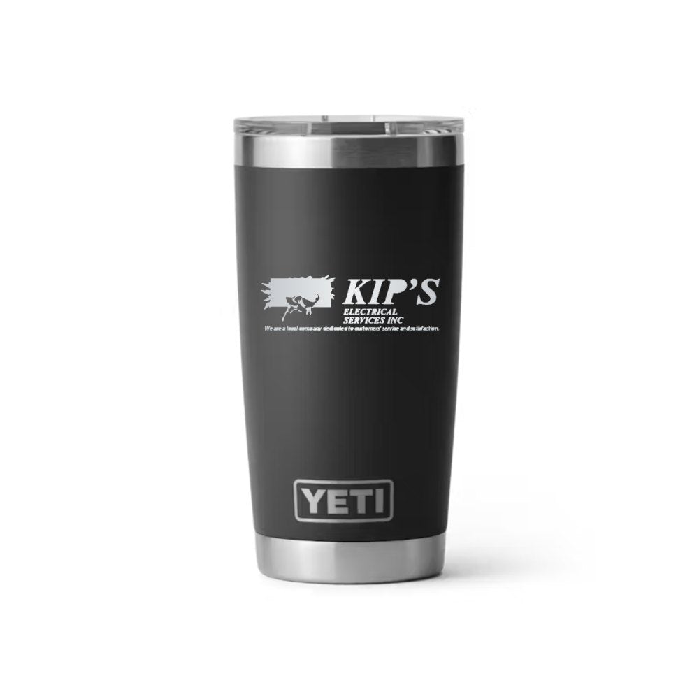 Kip's Electrical YETI 20 oz Rambler in Black (sample mockup)