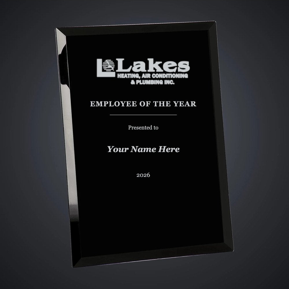 Lakes Employee of the Year Plaque (sample mockup)