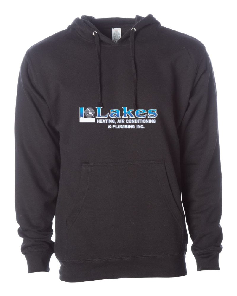 Lakes Independent Trading Hoodie in Black (sample mockup)