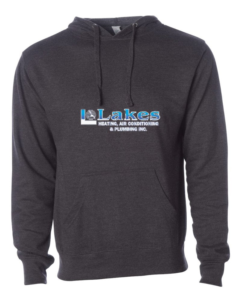 Lakes Independent Trading Hoodie in Charcoal Heather (sample mockup)