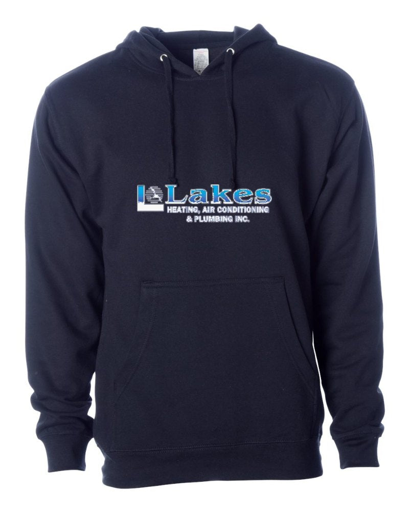 Lakes Independent Trading Hoodie in Classic Navy (sample mockup)