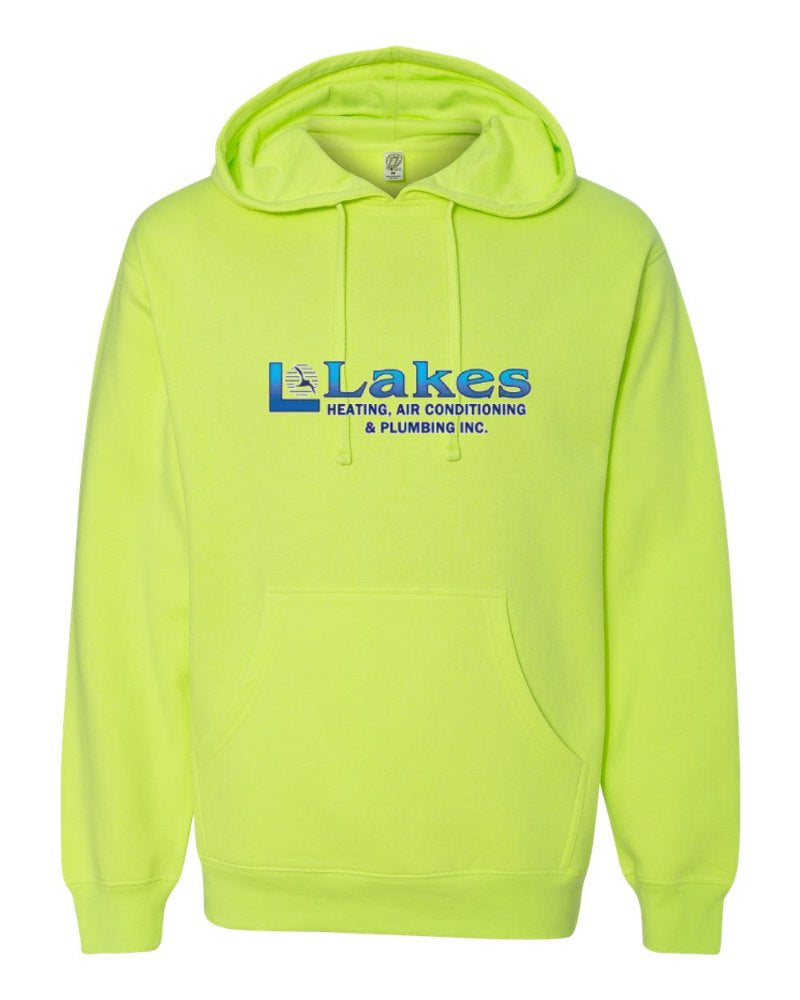 Lakes Independent Trading Hoodie in Safety Yellow (sample mockup)