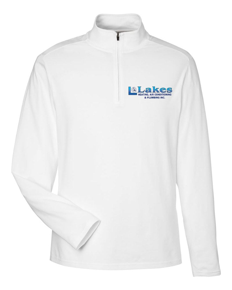 Lakes Stretch Quarter-Zip in White (sample mockup)