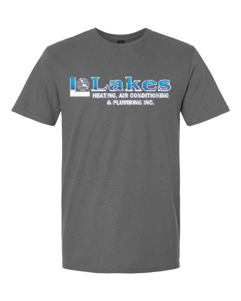Lakes Softstyle Tee in Charcoal (sample mockup)