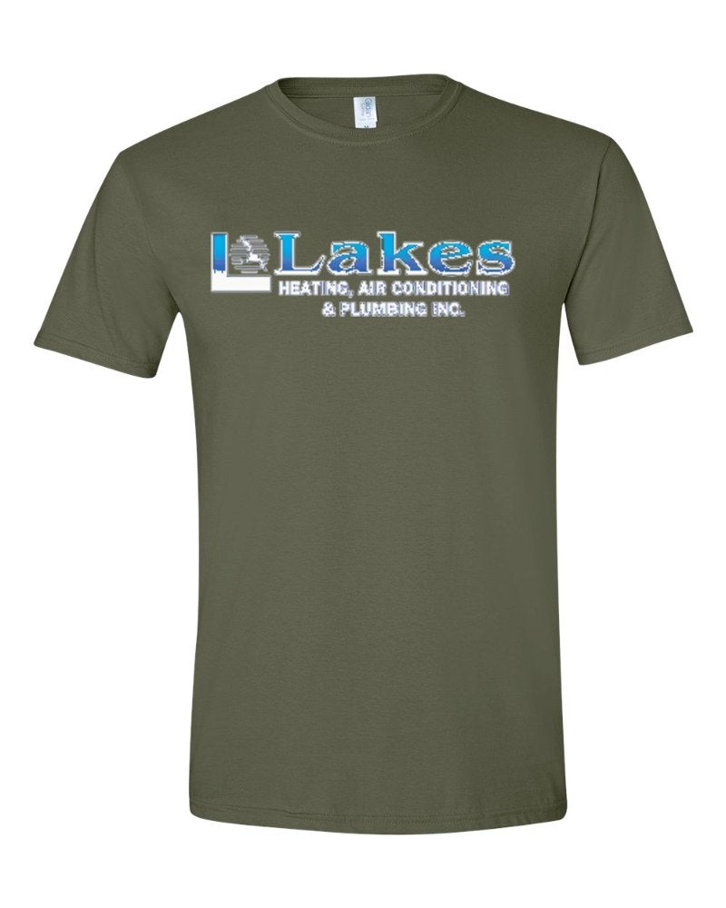 Lakes Softstyle Tee in Military Green (sample mockup)