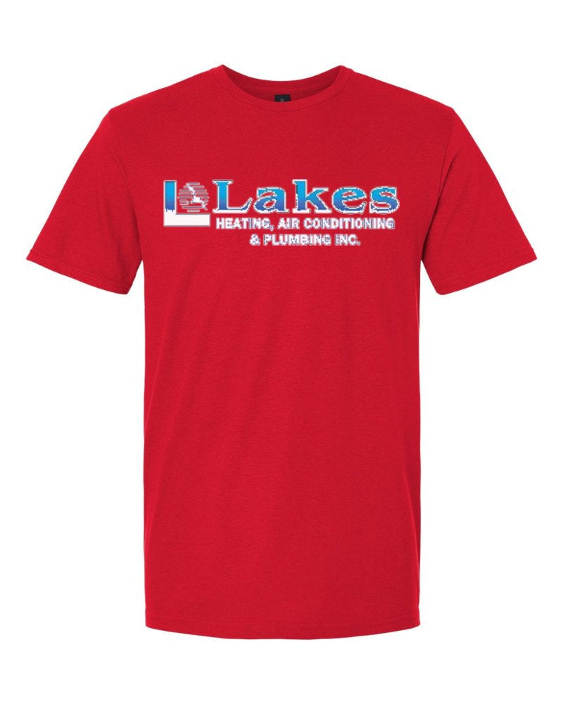 Lakes Softstyle Tee in Red (sample mockup)