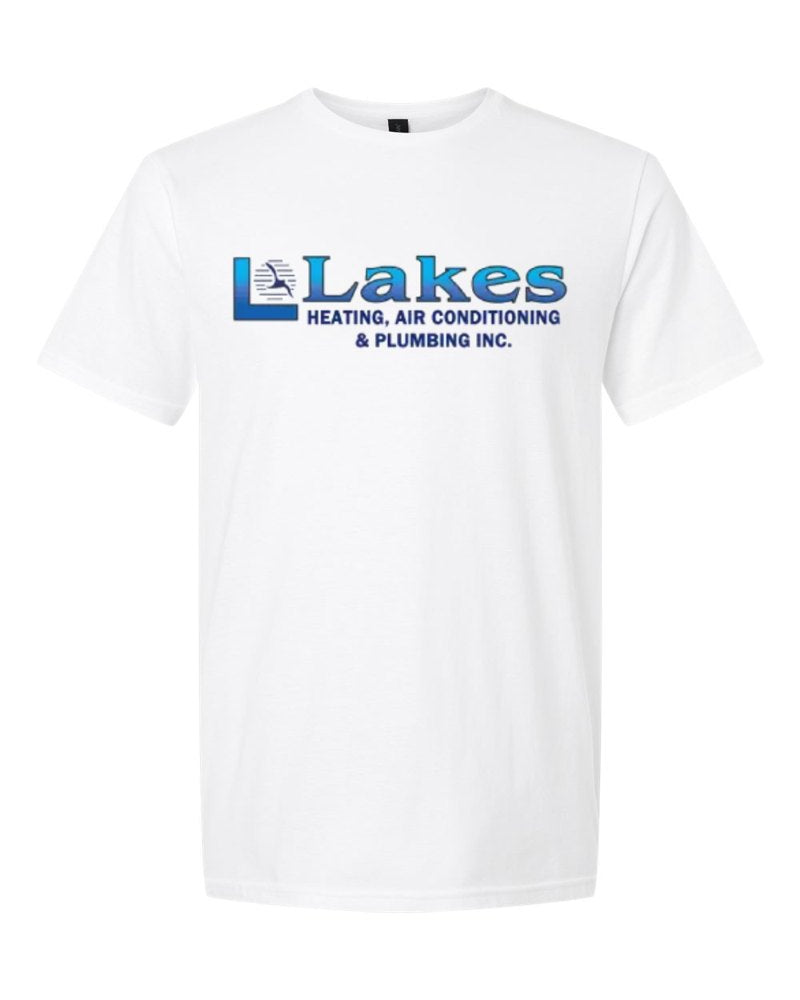 Lakes Softstyle Tee in White (sample mockup)