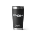 Lakes YETI 20 oz Rambler in Black (sample mockup)