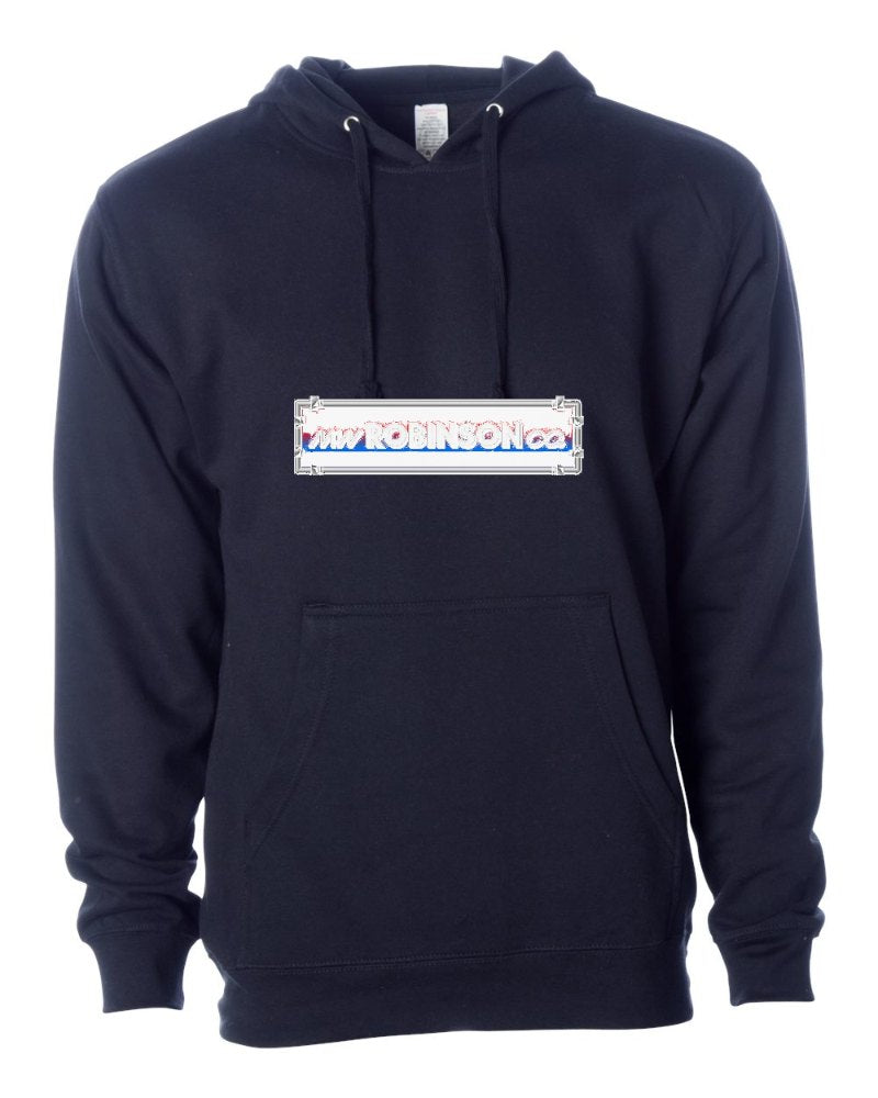 M.W. Robinson Independent Trading Hoodie in Classic Navy (sample mockup)