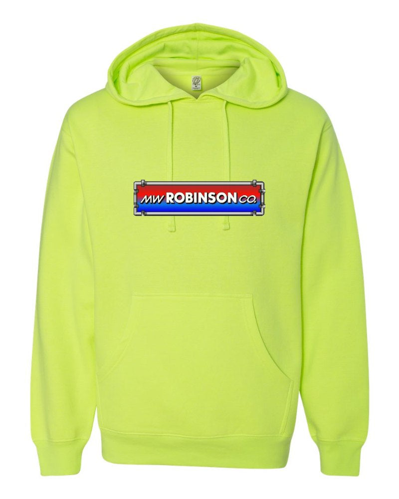 M.W. Robinson Independent Trading Hoodie in Safety Yellow (sample mockup)