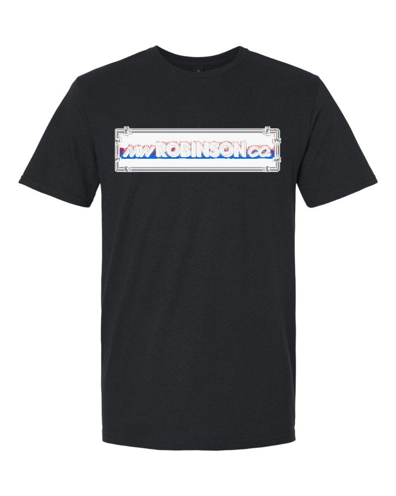M.W. Robinson Softstyle Tee in Black (sample mockup)
