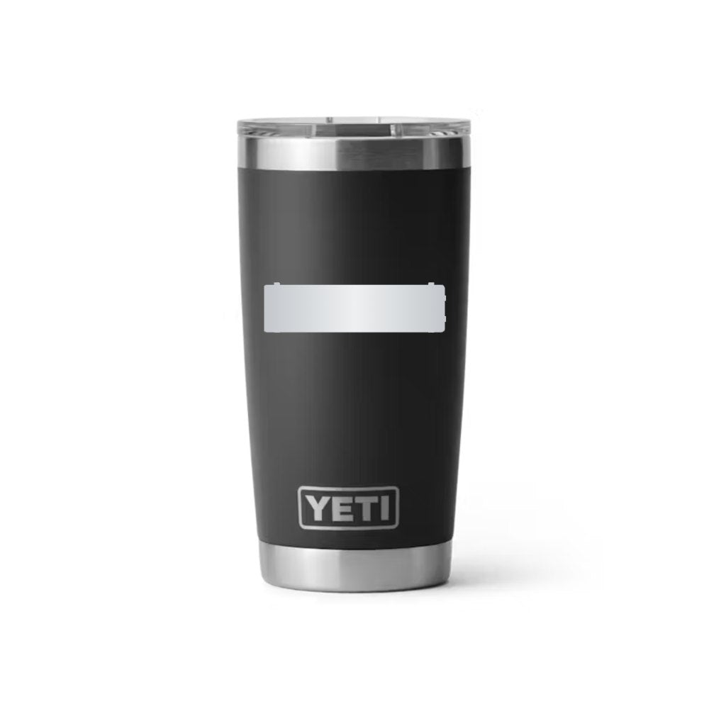 M.W. Robinson YETI 20 oz Rambler in Black (sample mockup)