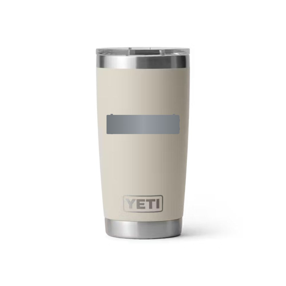 M.W. Robinson YETI 20 oz Rambler in Cape Taupe (sample mockup)