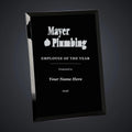 Mayer Plumbing Employee of the Year Plaque (sample mockup)
