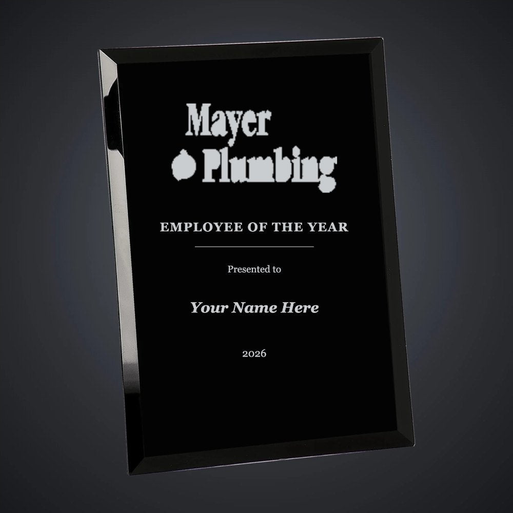 Mayer Plumbing Employee of the Year Plaque (sample mockup)