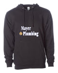 Mayer Plumbing Independent Trading Hoodie in Black (sample mockup)