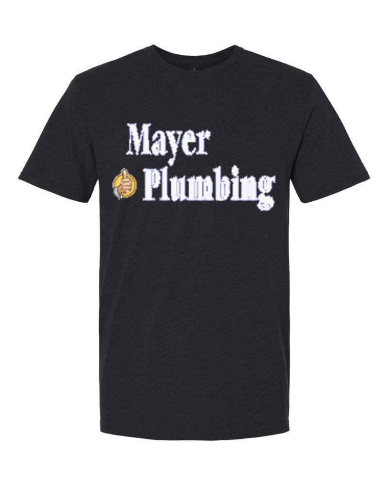 Mayer Plumbing Softstyle Tee in Black (sample mockup)