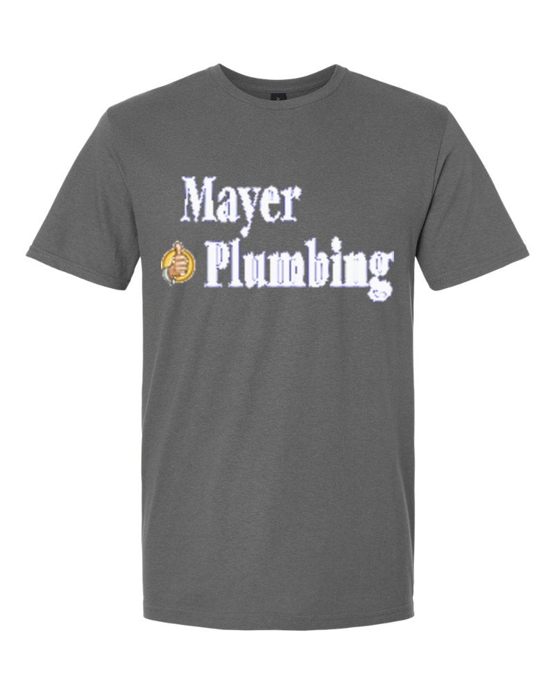 Mayer Plumbing Softstyle Tee in Charcoal (sample mockup)