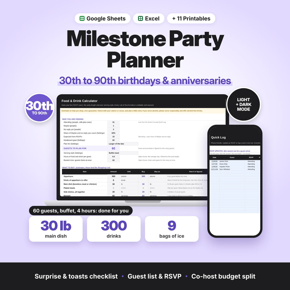Milestone Birthday & Anniversary Party Planner (Digital Download) — photo 1