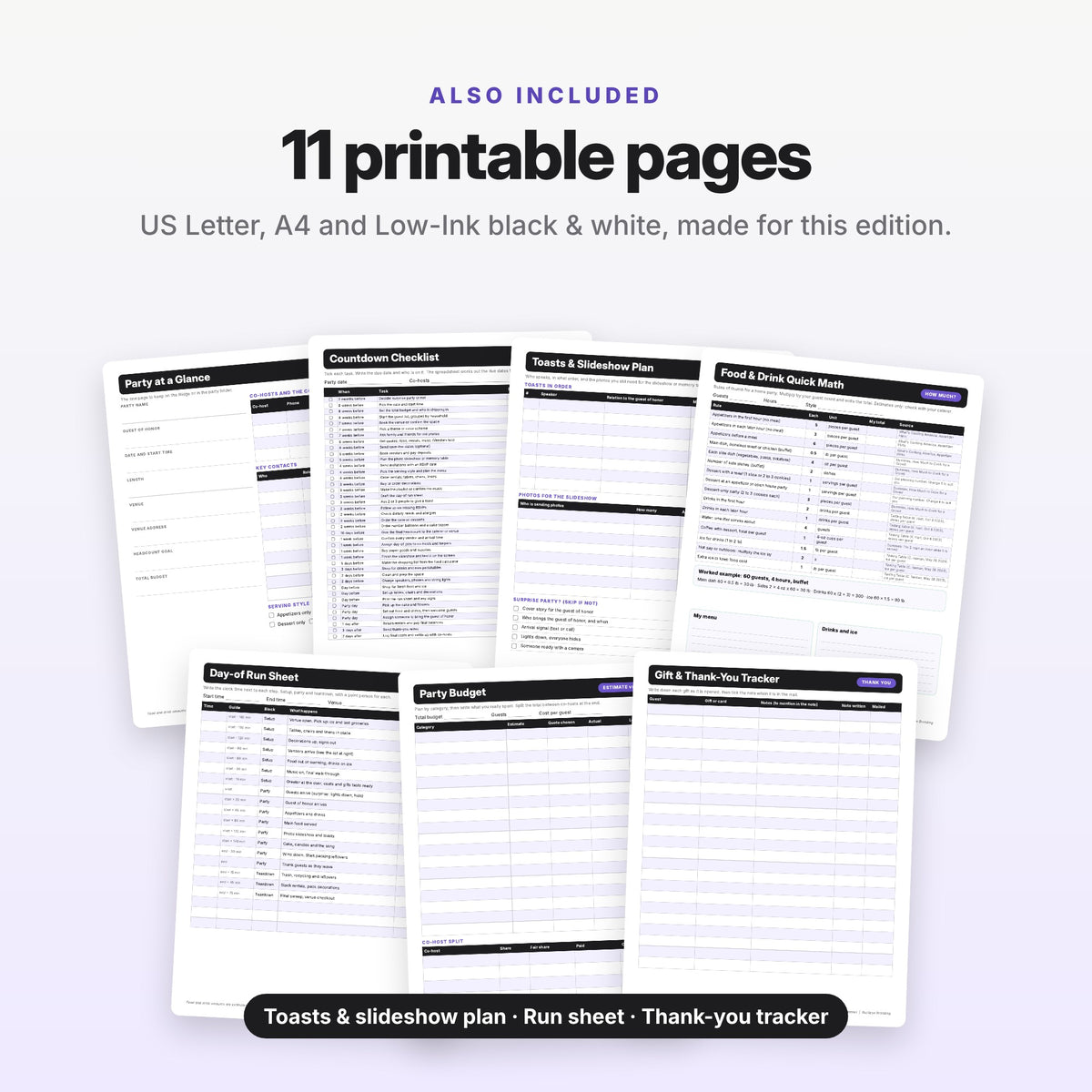 Milestone Birthday & Anniversary Party Planner (Digital Download) — photo 8