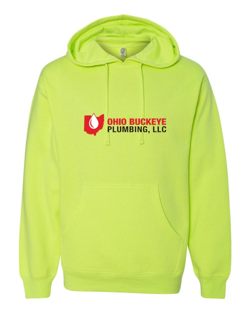 Ohio Buckeye Plumbing Independent Trading Hoodie in Safety Yellow (sample mockup)