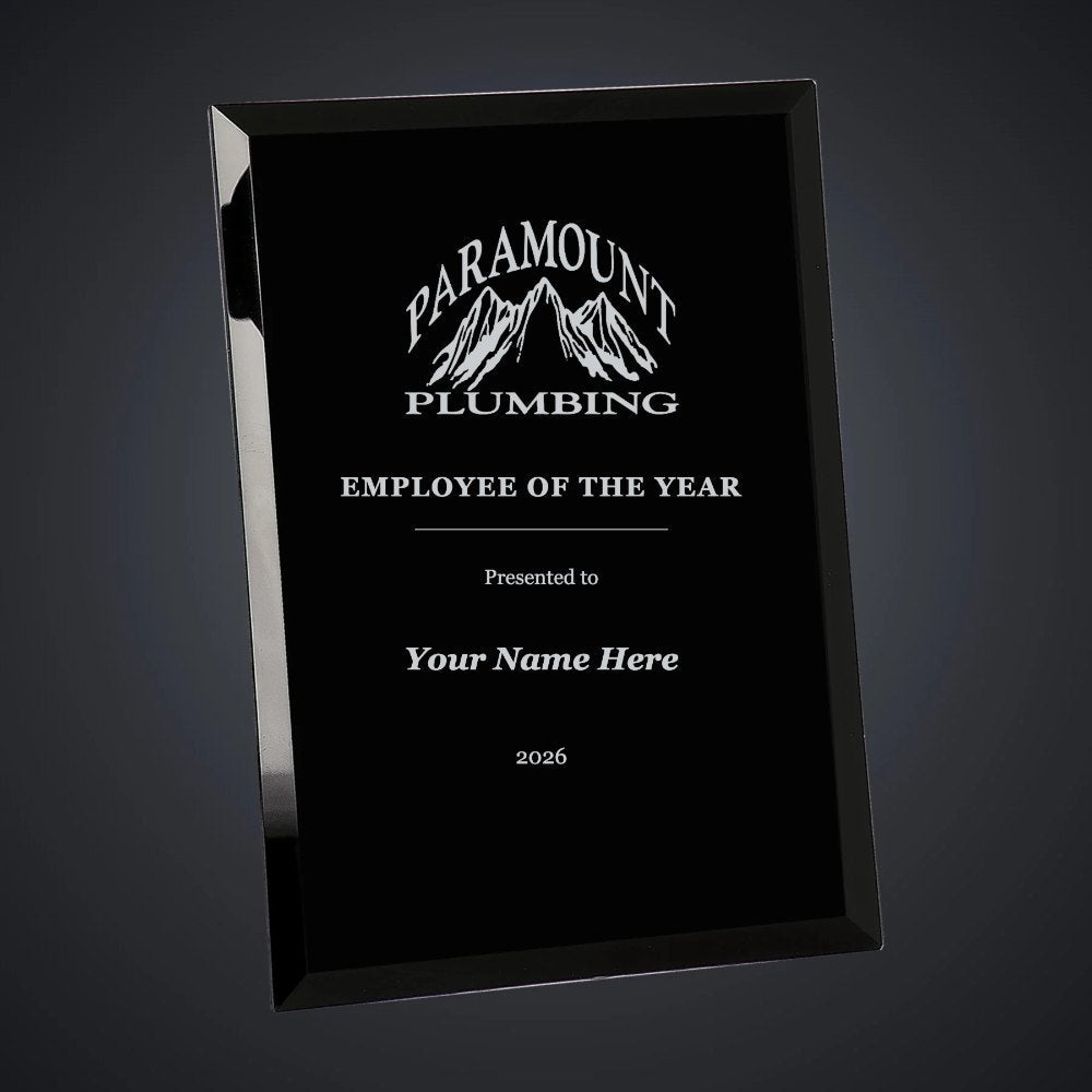Paramount Plumbing Employee of the Year Plaque (sample mockup)