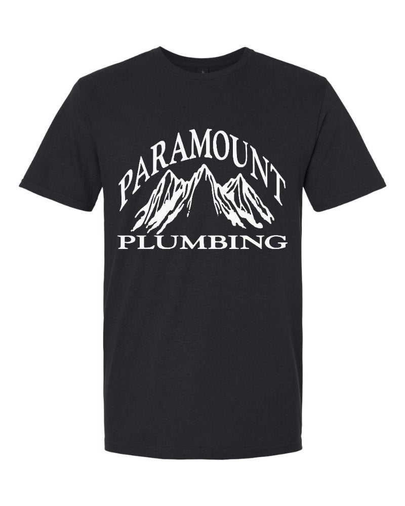 Paramount Plumbing Softstyle Tee in Black (sample mockup)