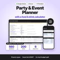 Party & Event Planner Spreadsheet (Digital Download) — photo 1