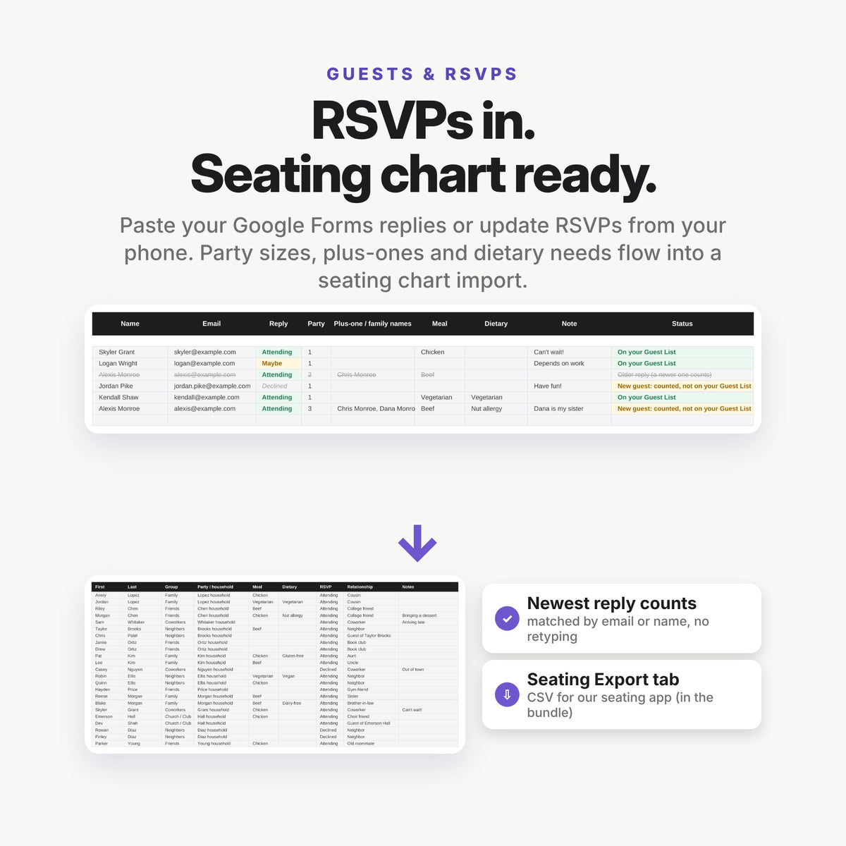 Party & Event Planner Spreadsheet (Digital Download) — photo 2