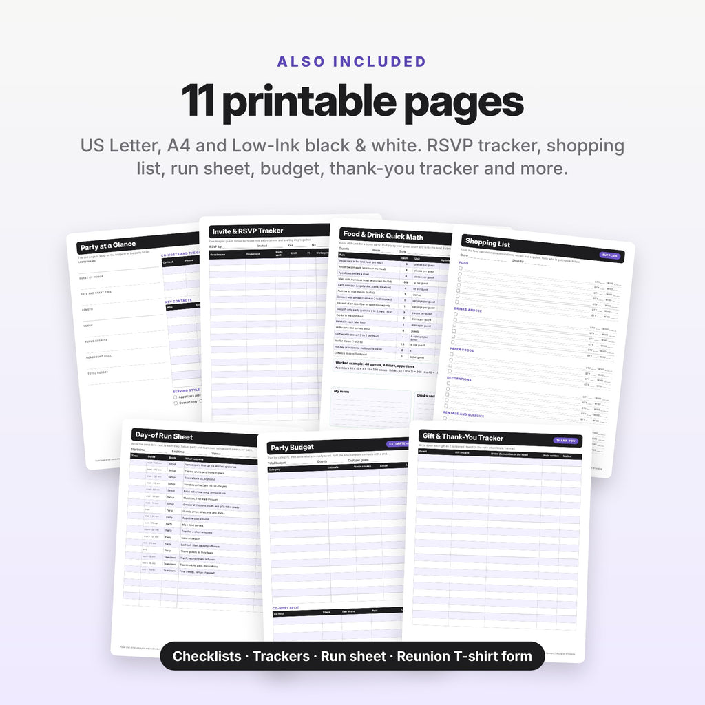 Party Planner + Seating Chart Bundle (Digital Download) — photo 8