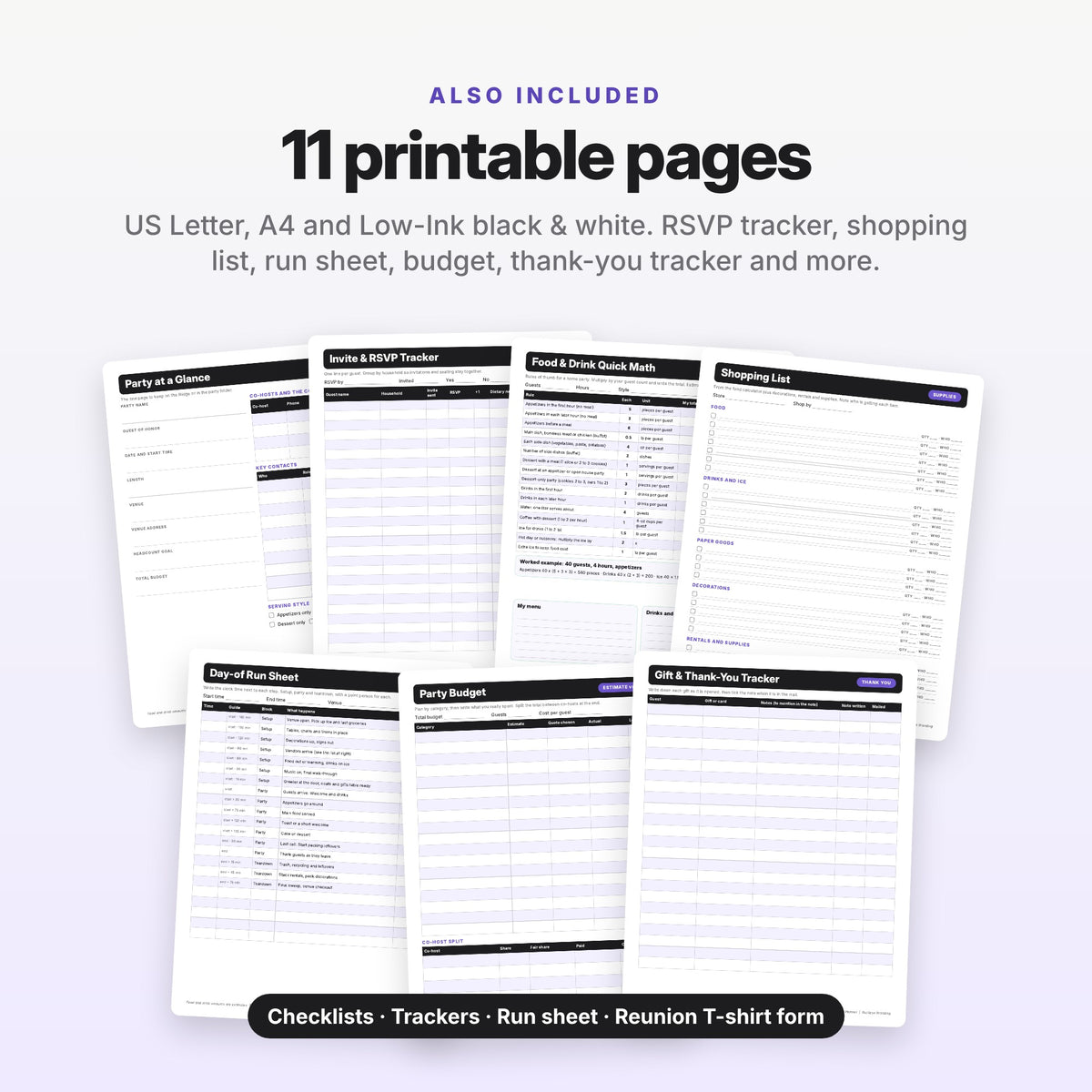 Party Planner + Seating Chart Bundle (Digital Download) — photo 8