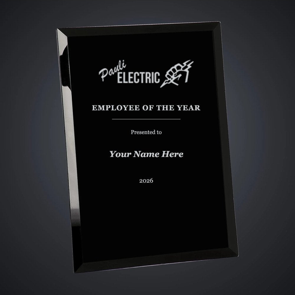 Pauli Electric Employee of the Year Plaque (sample mockup)