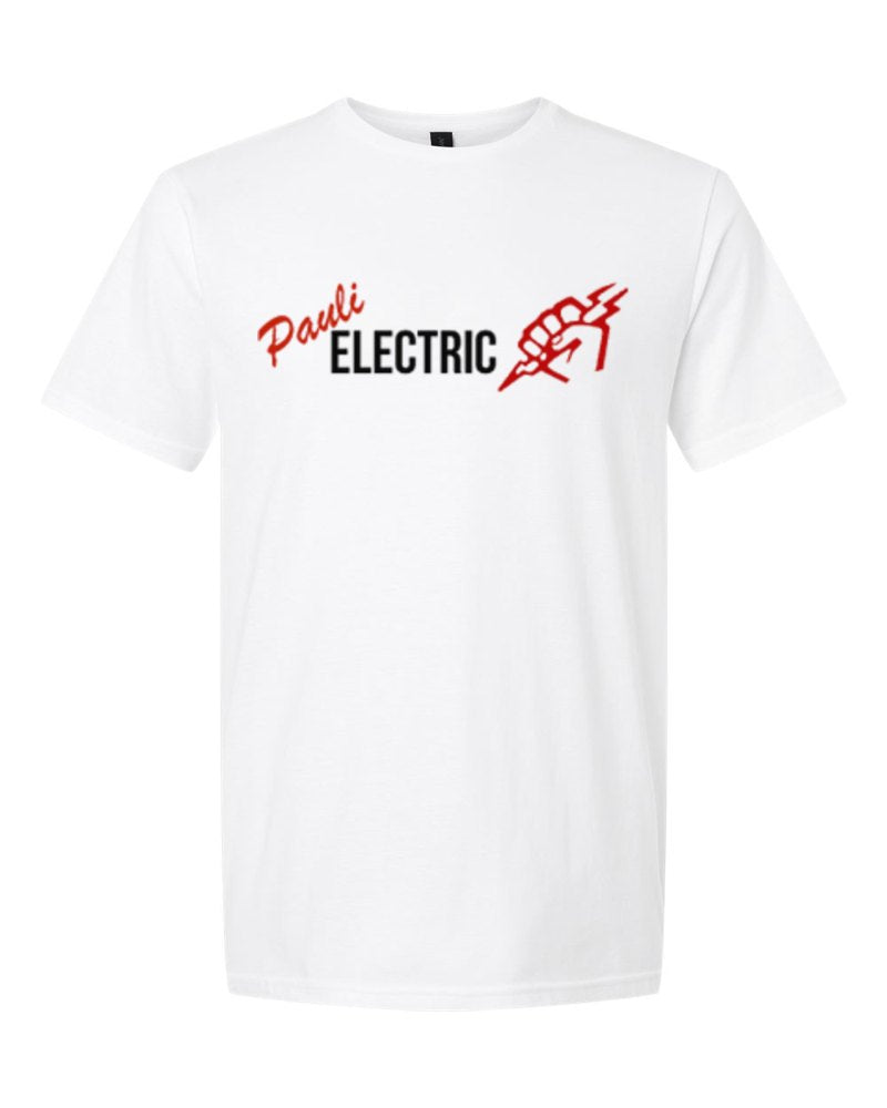 Pauli Electric Softstyle Tee in White (sample mockup)