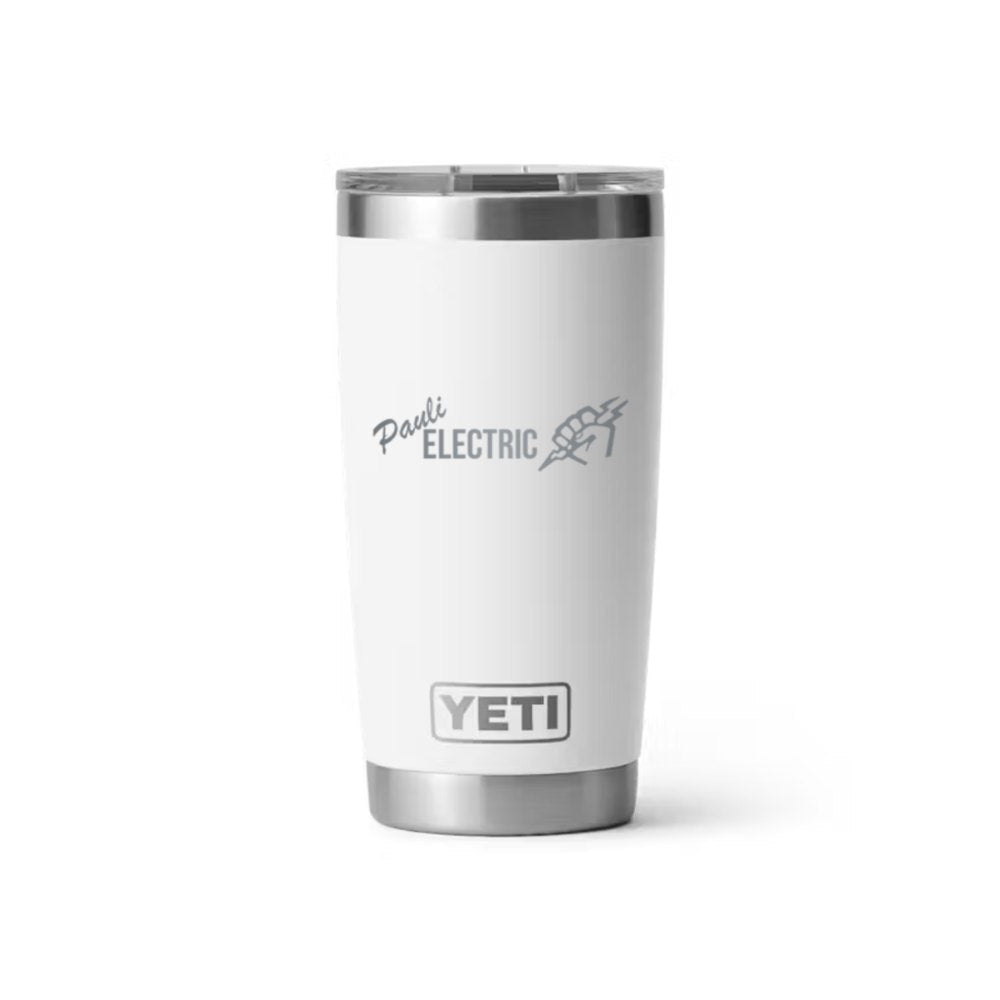 Pauli Electric YETI 20 oz Rambler in White (sample mockup)