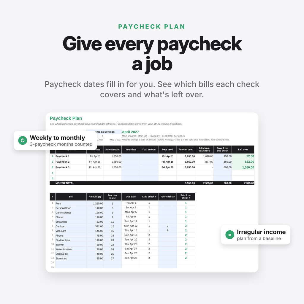 Paycheck Budget, Debt Payoff & Savings Bundle (Digital Download) — photo 4