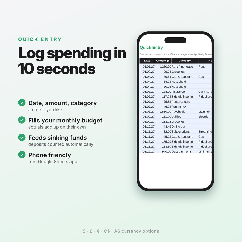 Paycheck Budget, Debt Payoff & Savings Bundle (Digital Download) — photo 6