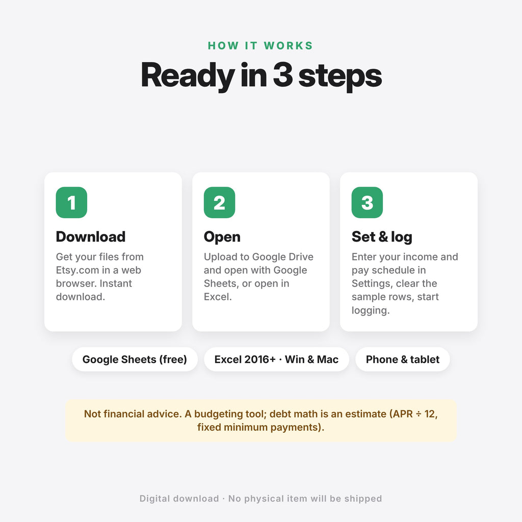Paycheck Budget, Debt Payoff & Savings Bundle (Digital Download) — photo 10