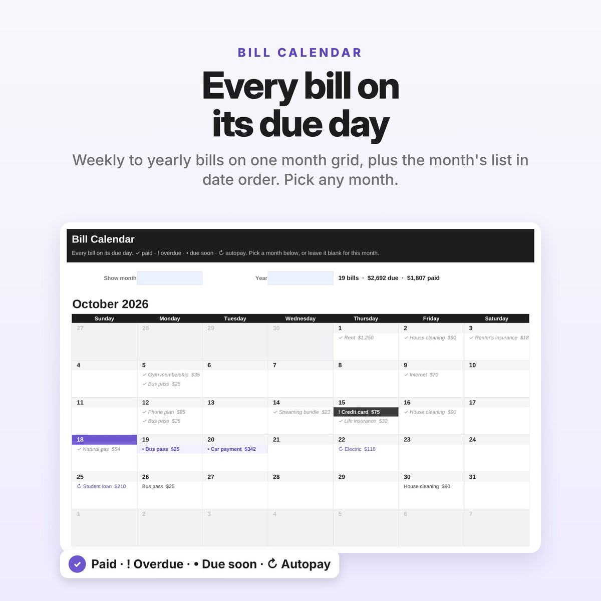 Bill Tracker & Savings Challenges Spreadsheet (Digital Download) — photo 4