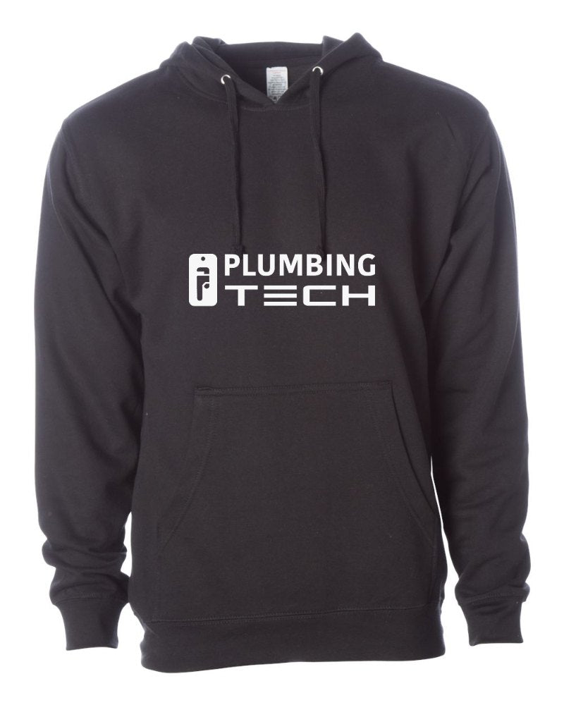 Plumbing Tech Independent Trading Hoodie in Black (sample mockup)