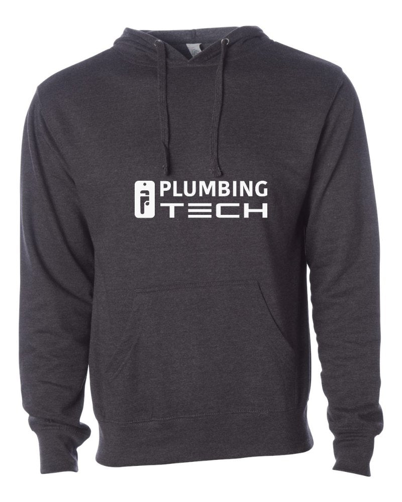Plumbing Tech Independent Trading Hoodie in Charcoal Heather (sample mockup)