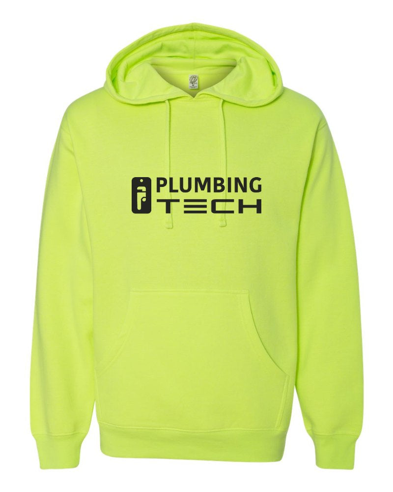 Plumbing Tech Independent Trading Hoodie in Safety Yellow (sample mockup)