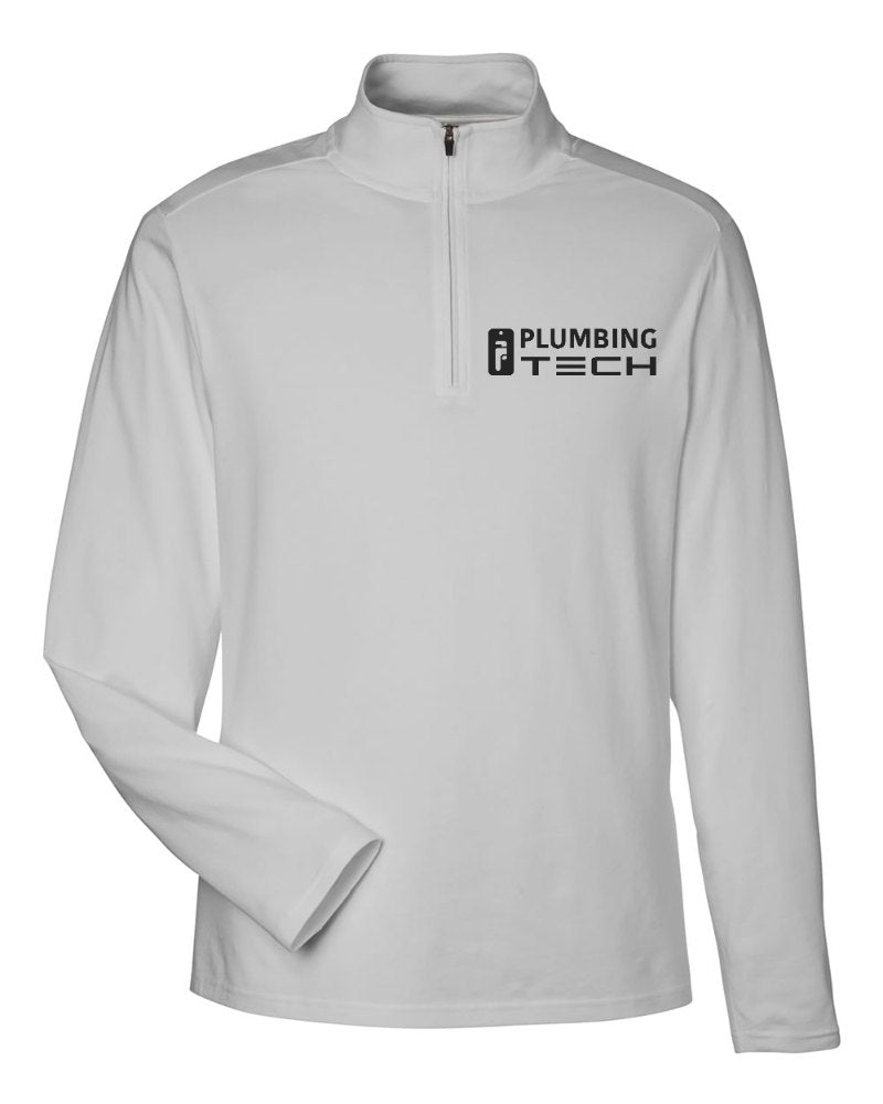 Plumbing Tech Stretch Quarter-Zip in Grey (sample mockup)