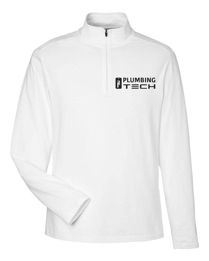 Plumbing Tech Stretch Quarter-Zip in White (sample mockup)