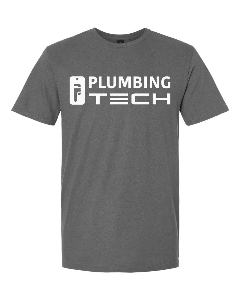 Plumbing Tech Softstyle Tee in Charcoal (sample mockup)